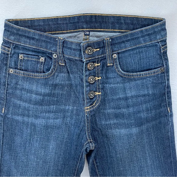 LF Carmar Jordan Raw Hem Button-Fly Flare Jeans, size 26 - Picture 2 of 5